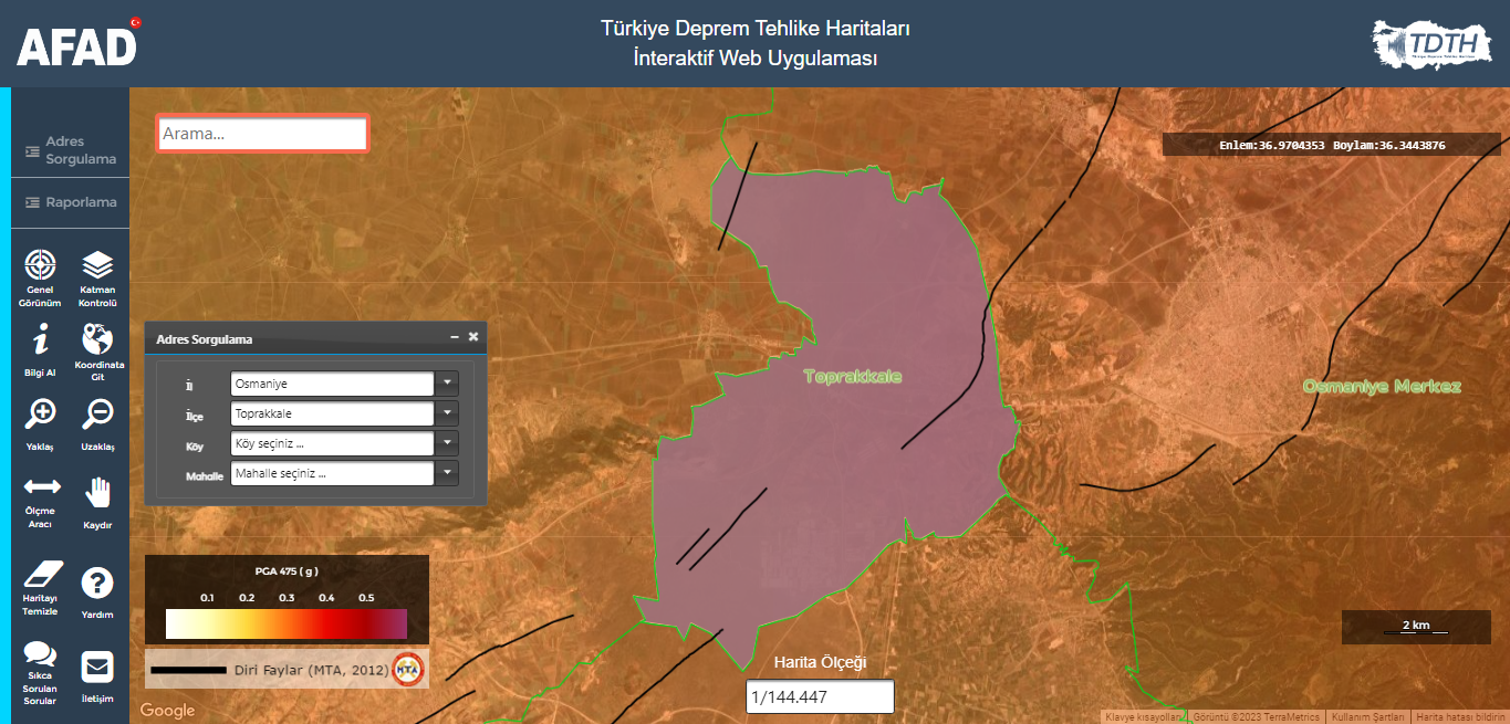 Toprakkale Fayı Deprem Riski